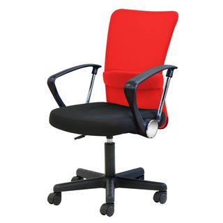 QUE チェア 肘付き レッド